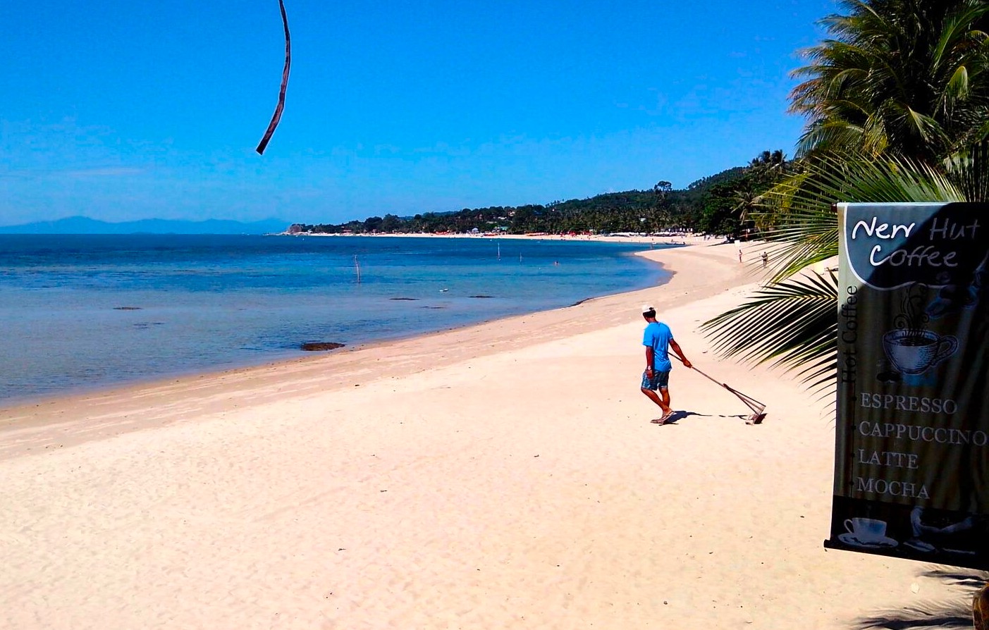 Koh Samui tropical island with palms and beach atmosphere