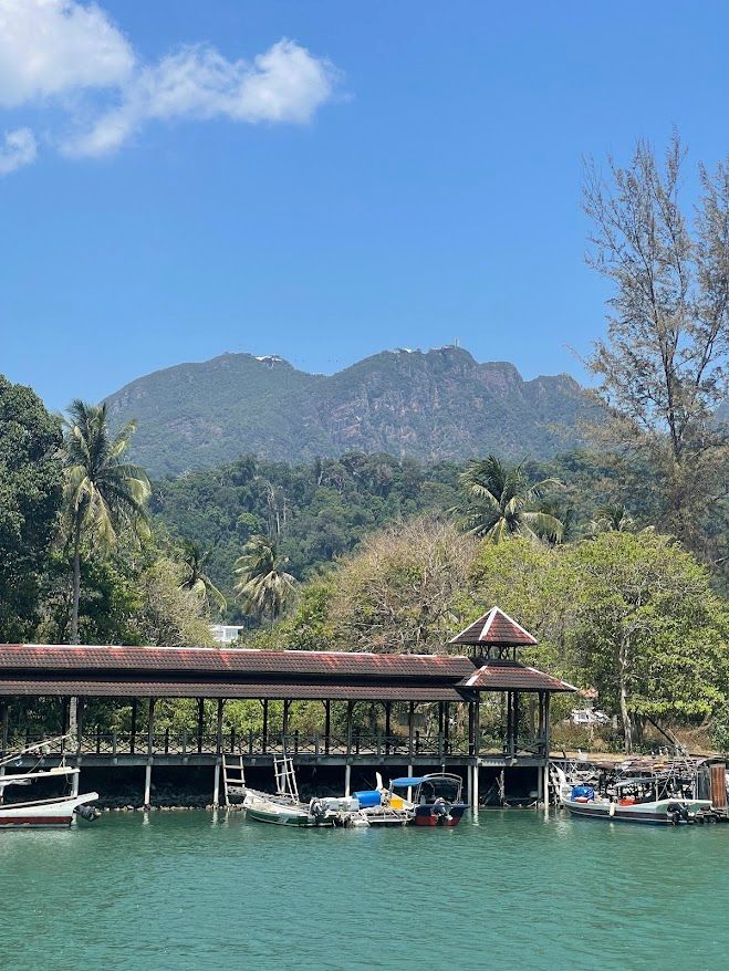 Scenic Langkawi landscape with green hills and tropical views