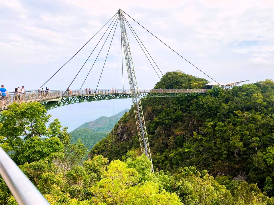 Langkawi Sky Bridge with dramatic tropical scenery