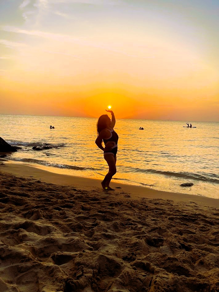 Sunset in Phu Quoc with warm tropical colors